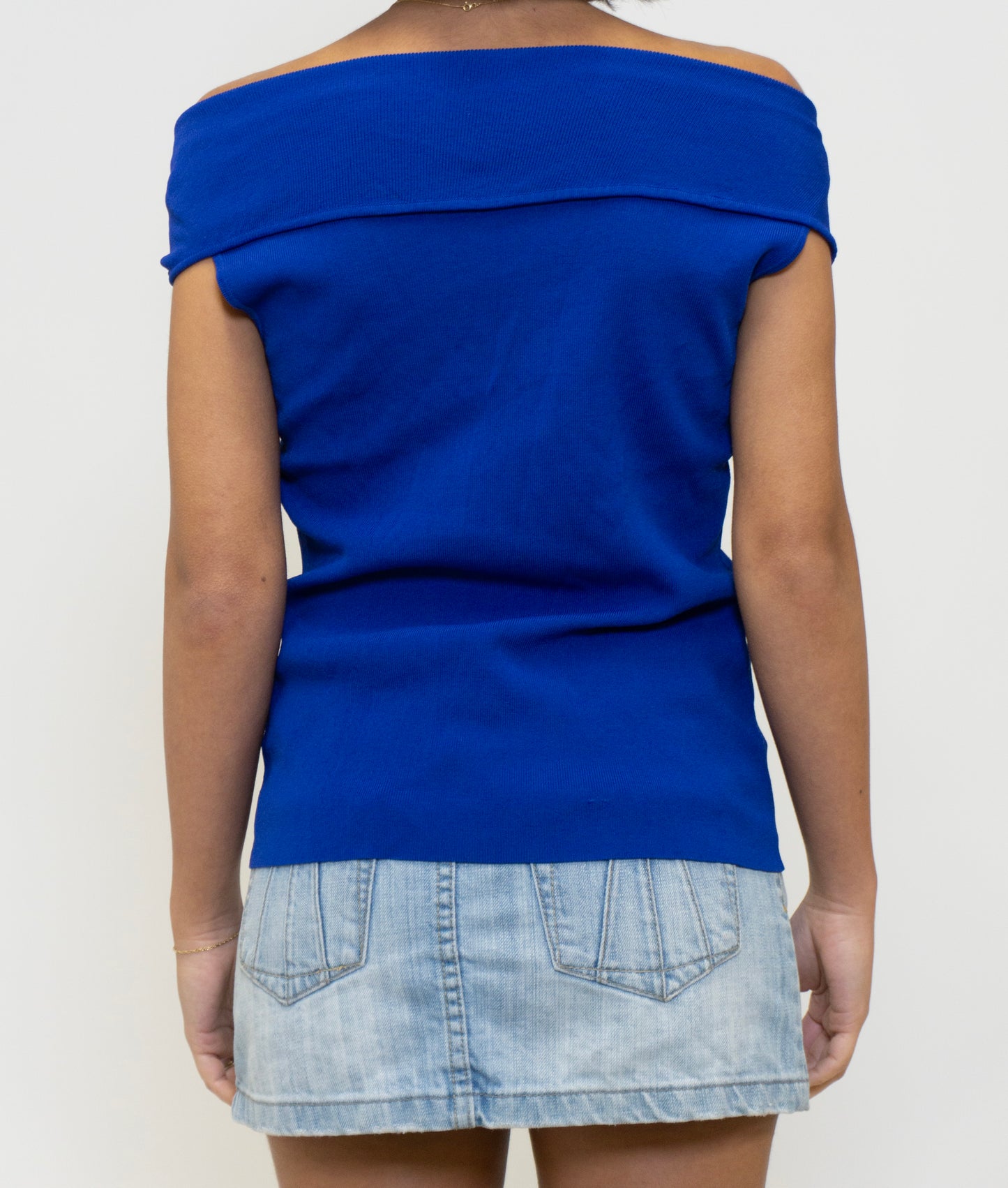Royal Blue Off The Shoulder