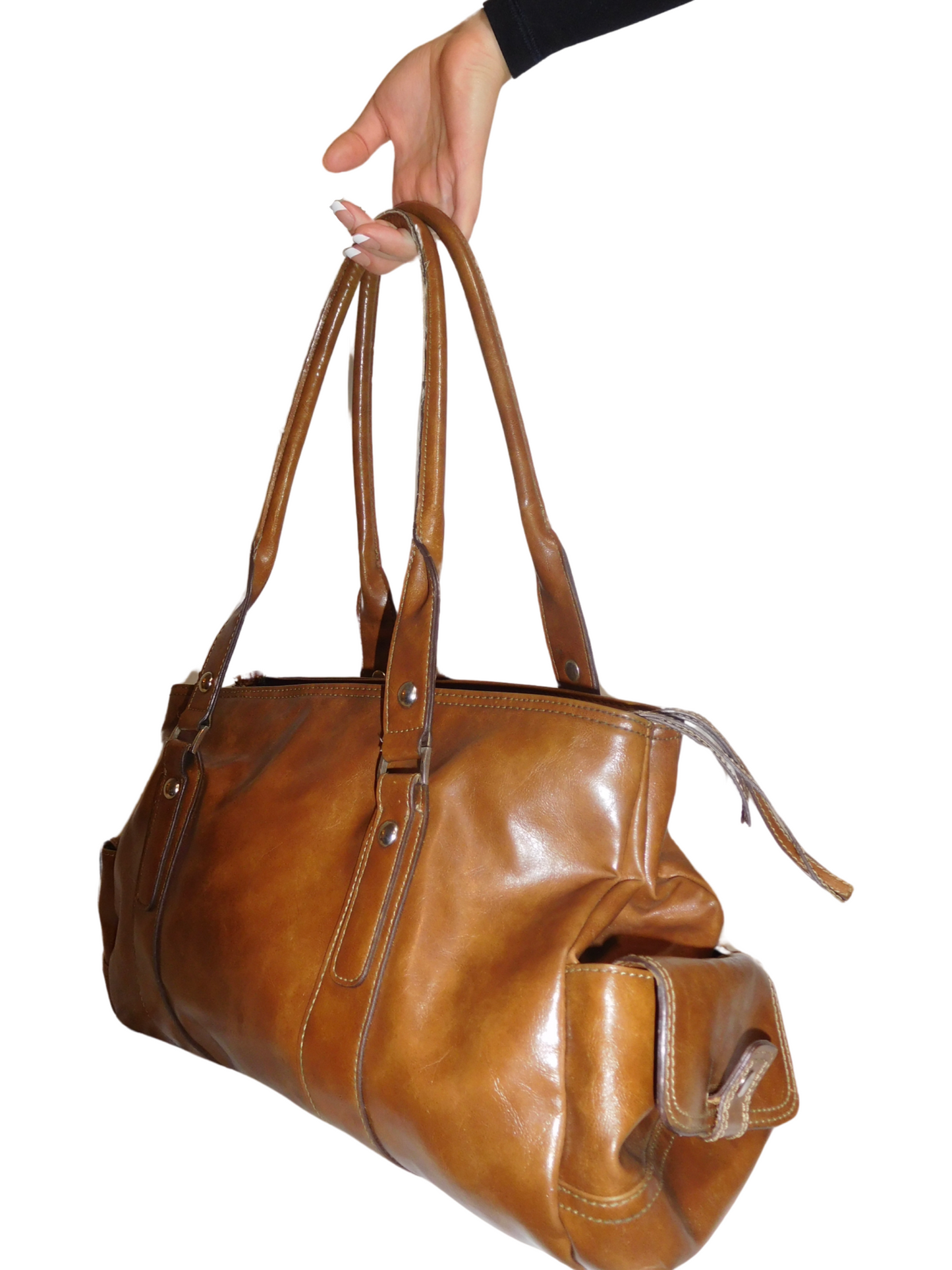 Light Brown Faux Leather Purse