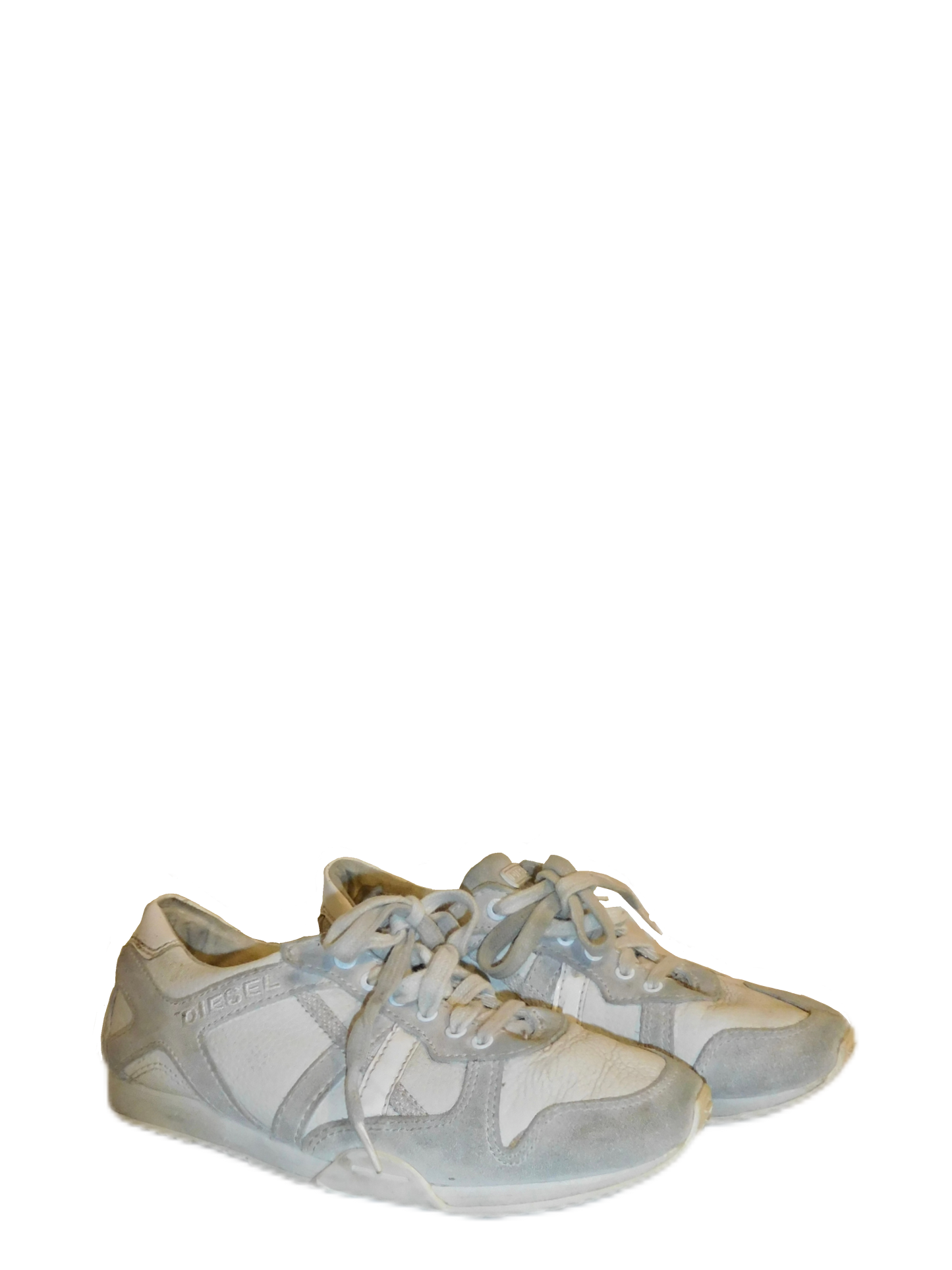 White and Grey Diesel Shoes
