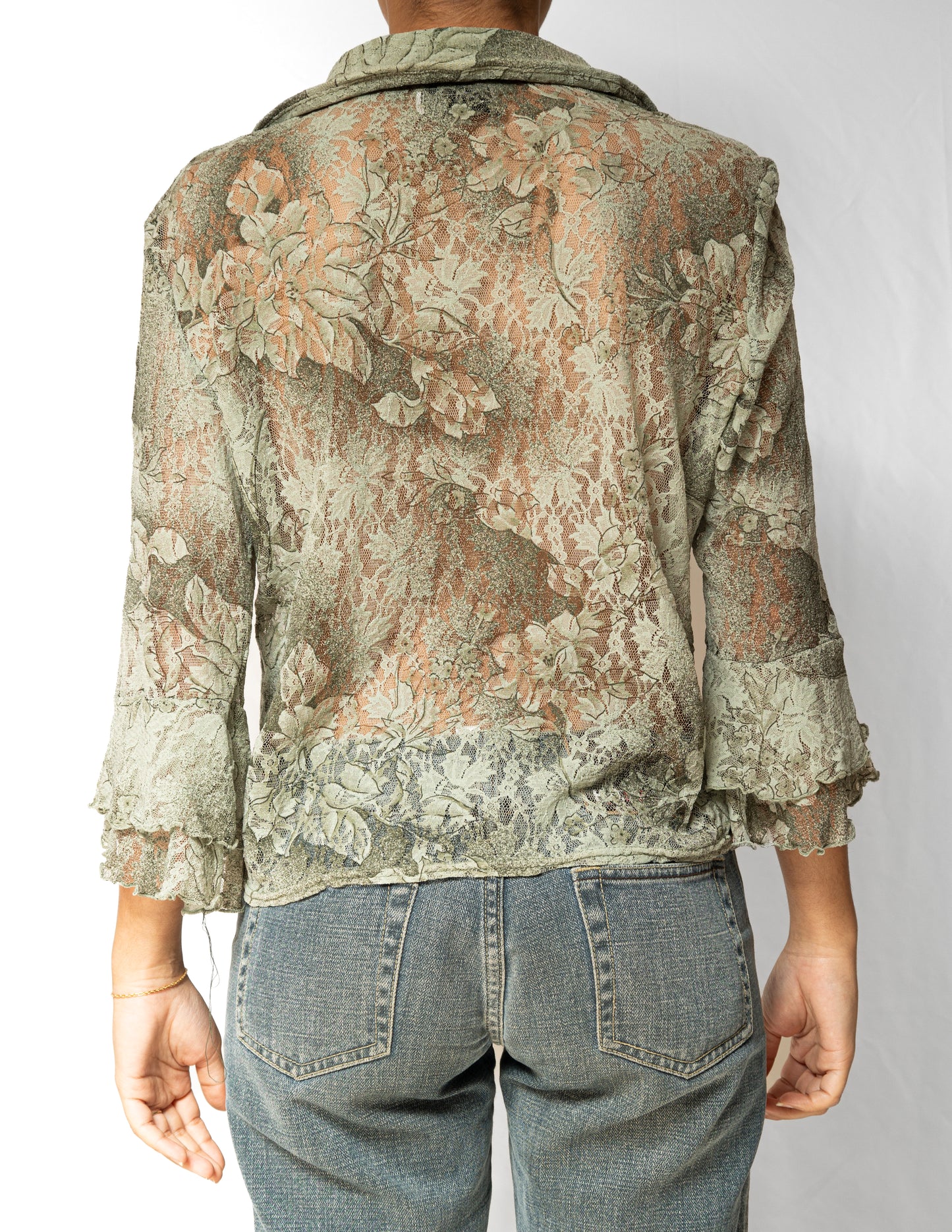 Green Lace Blouse