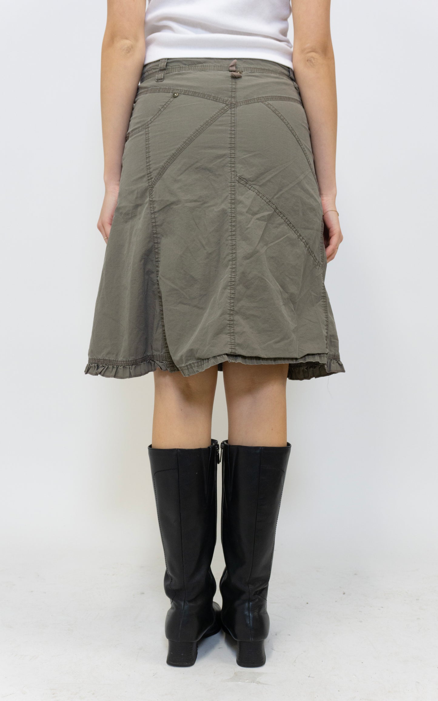 Green Cargo Skirt