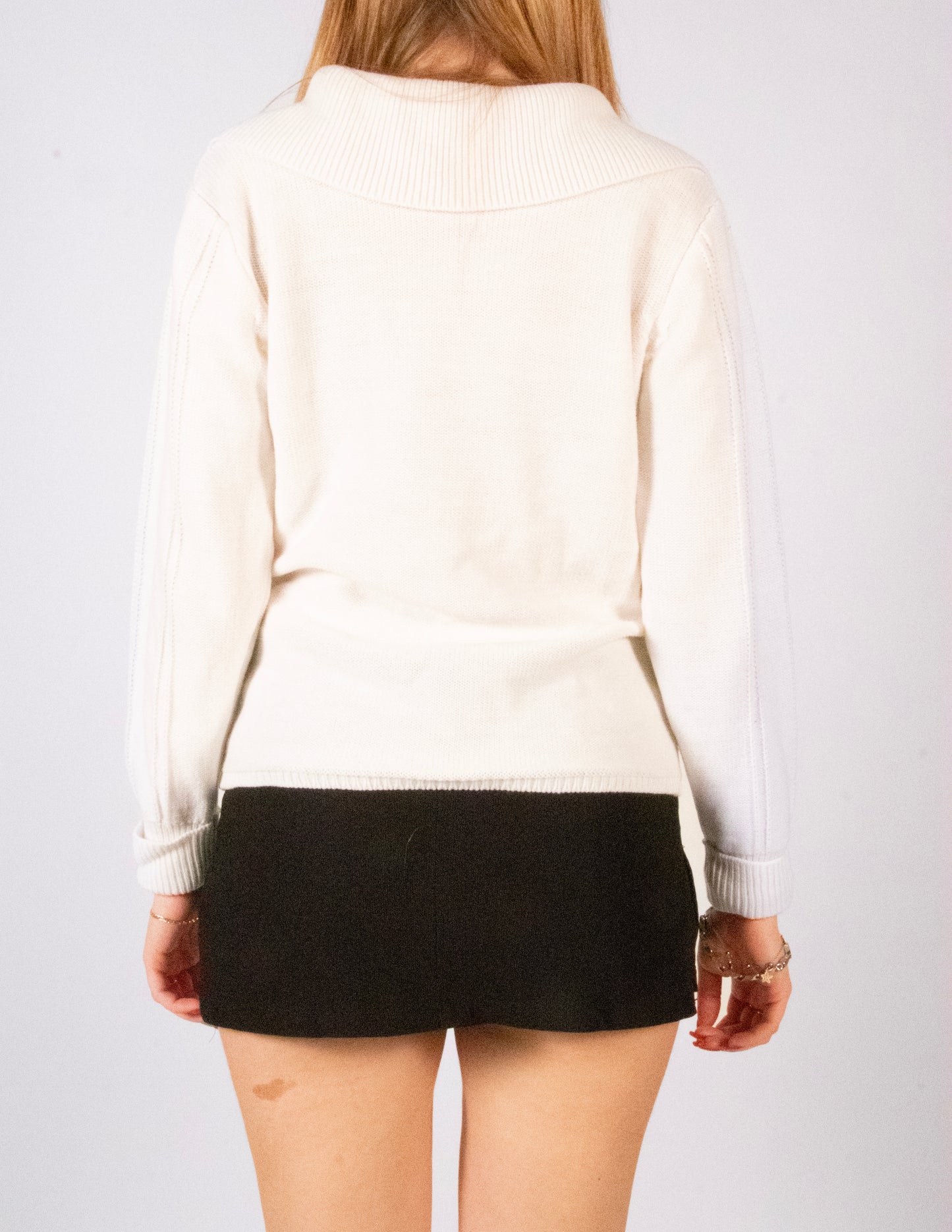 Cream Buttoned Sweater