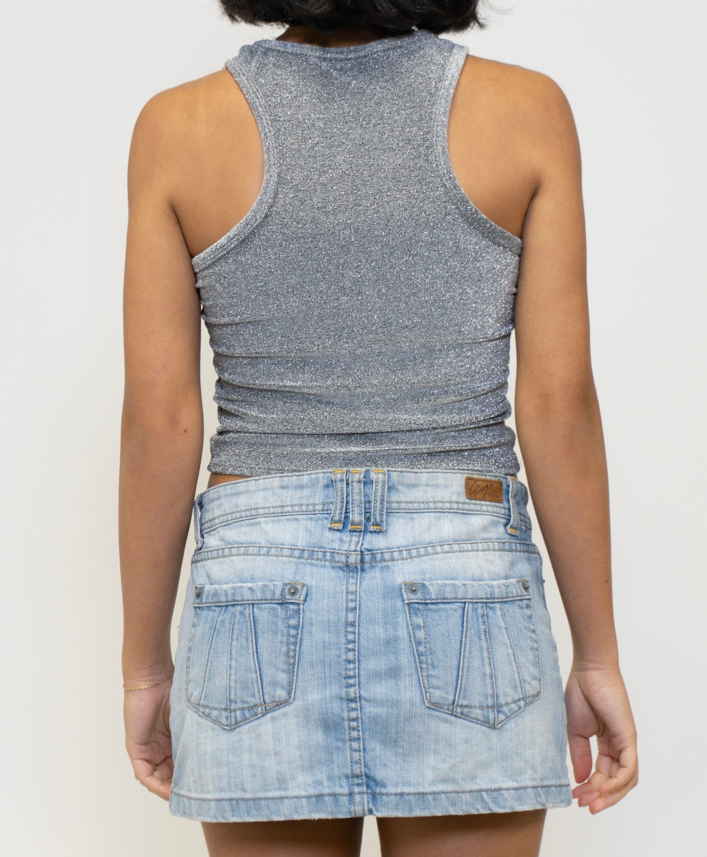 Shiny Silver Top