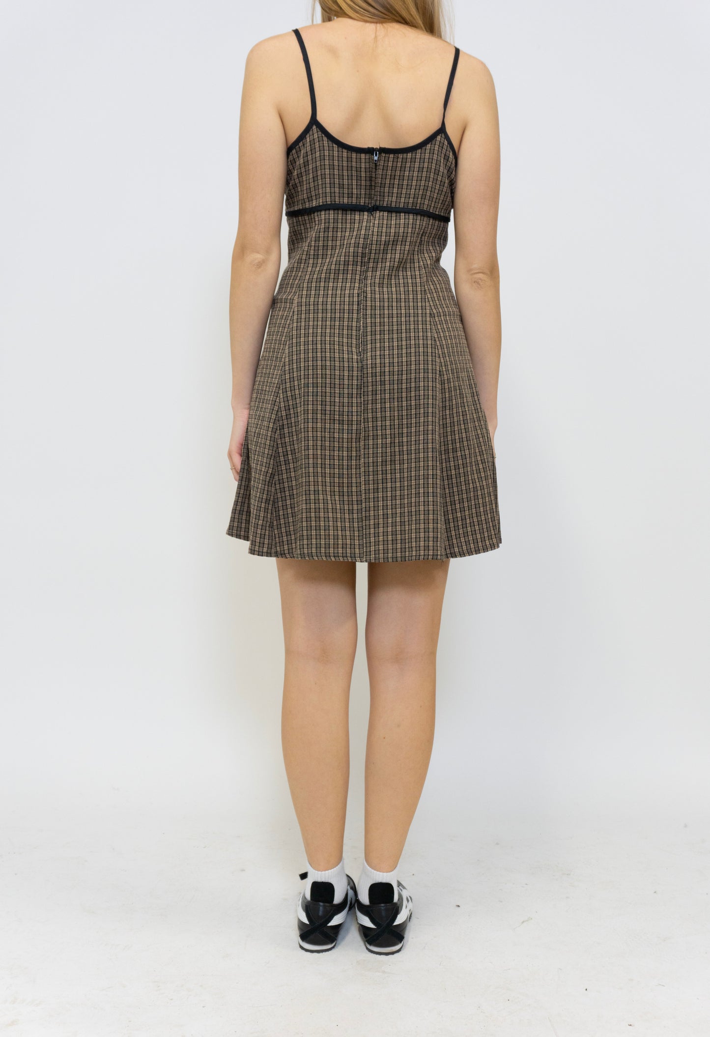 Brown Plaid Dress