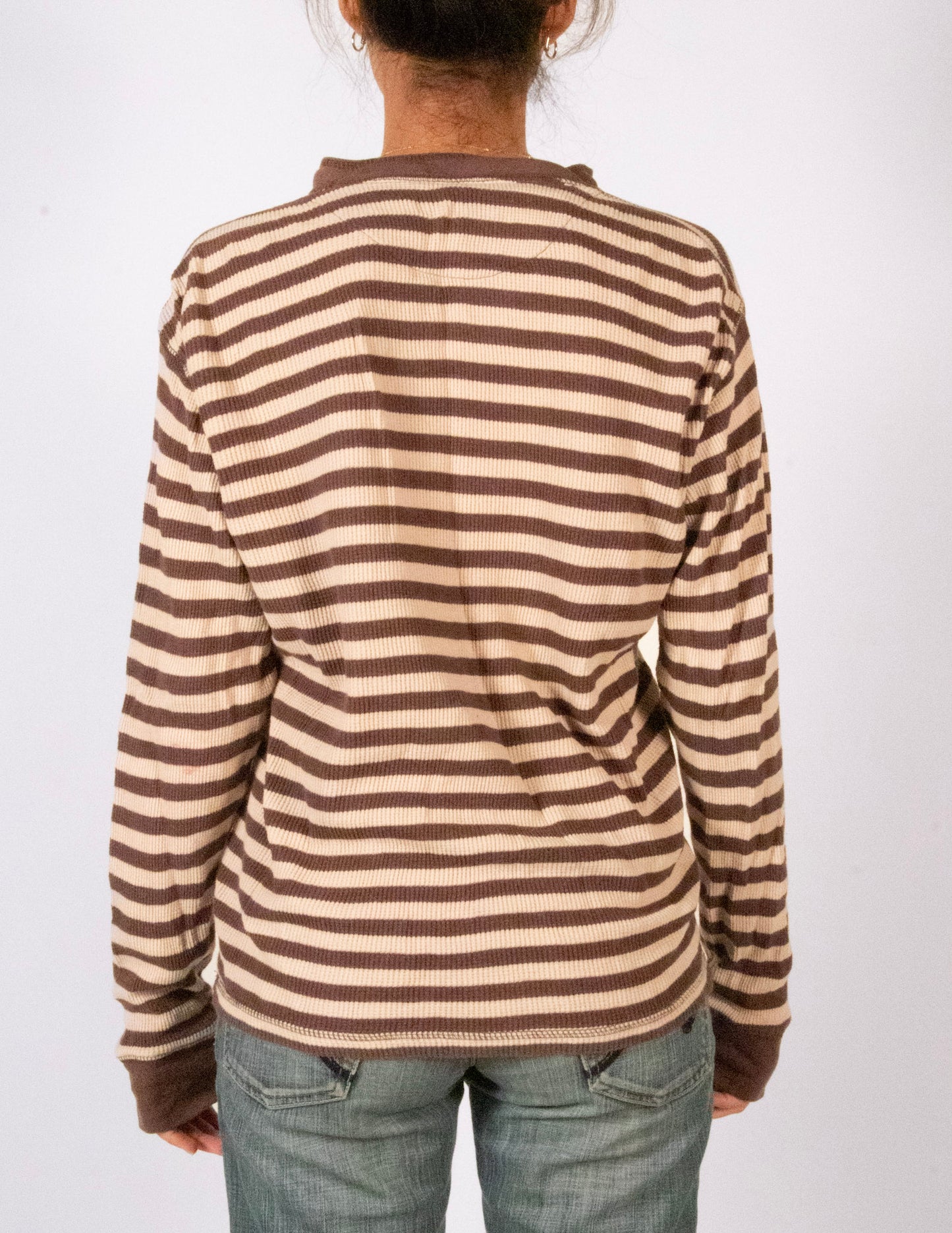 Brown and Beige Striped Longsleeve