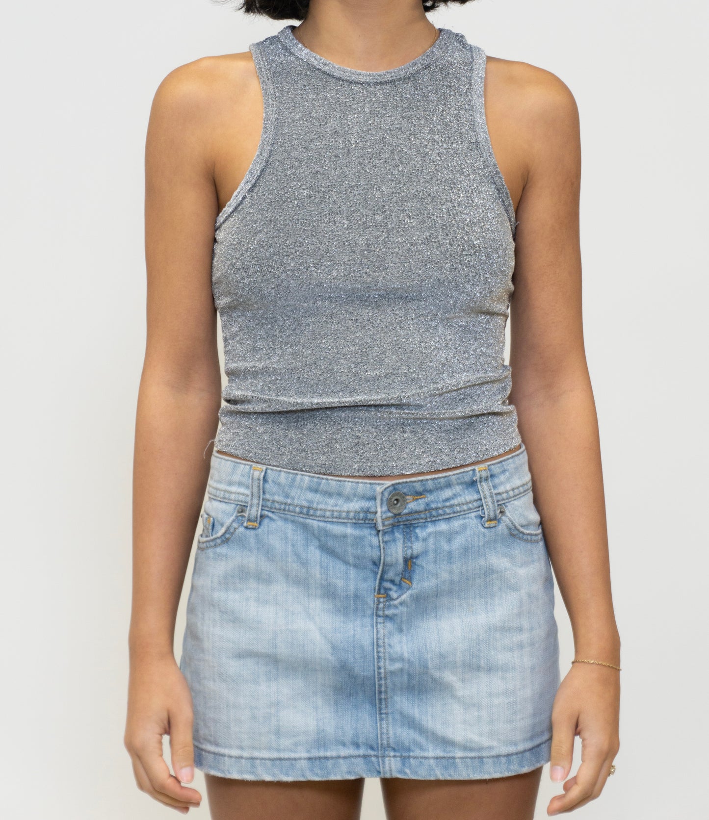 Shiny Silver Top