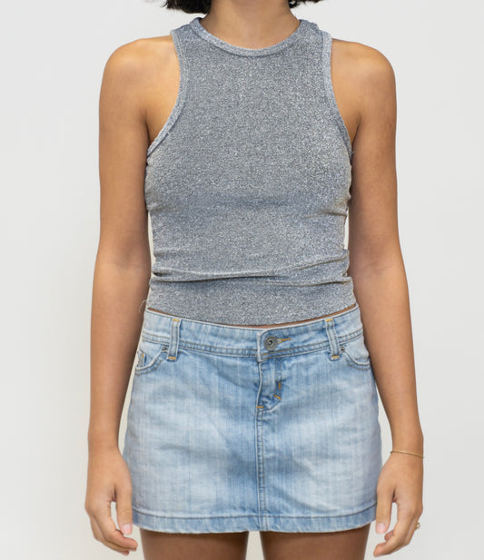 Shiny Silver Top