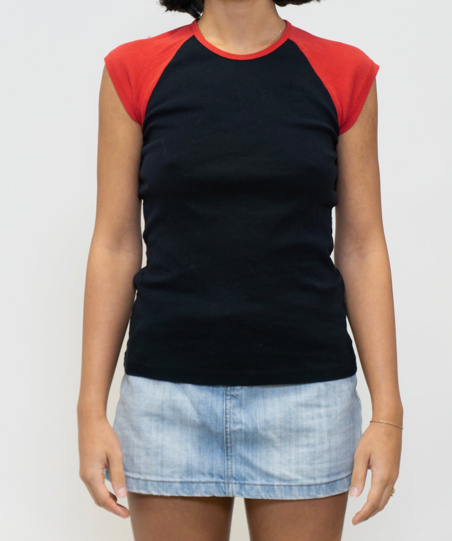 Black and Red Baseball T-Shirt