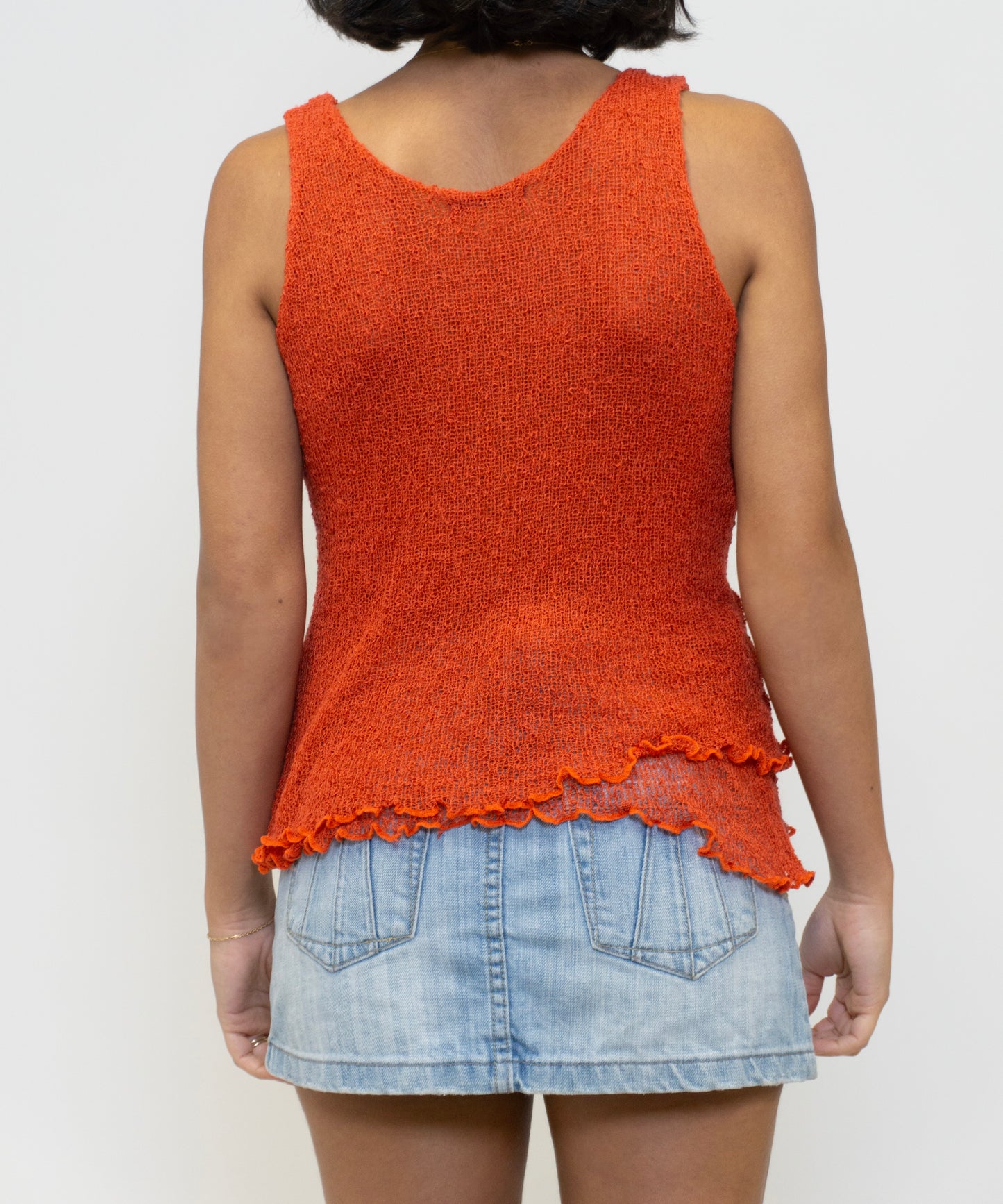 Orange Ruffled Top