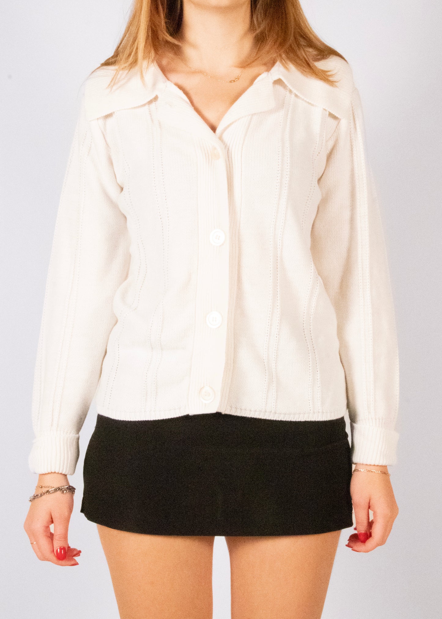 Cream Buttoned Sweater