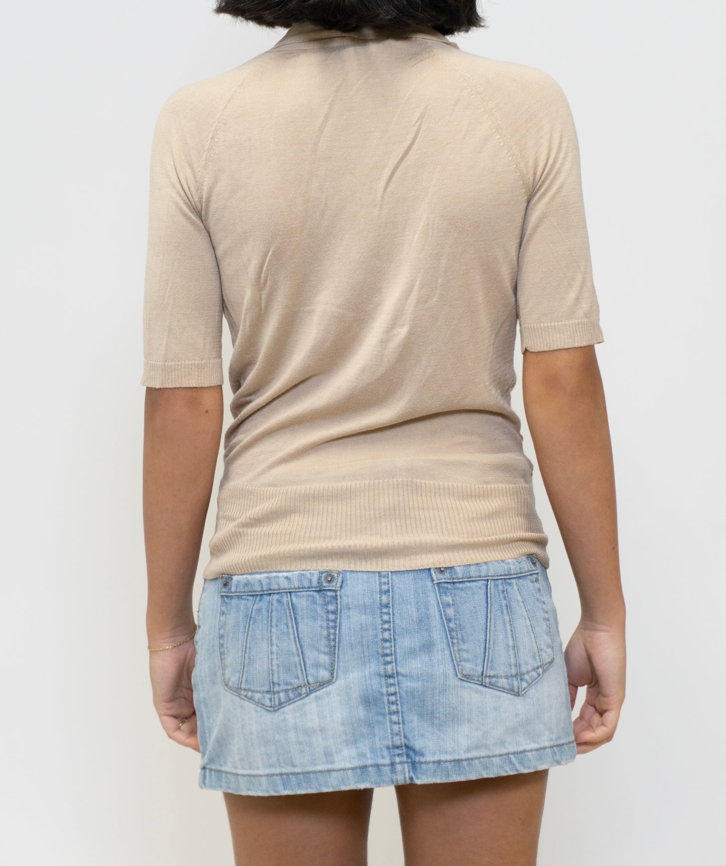Cowl Neck Beige Top