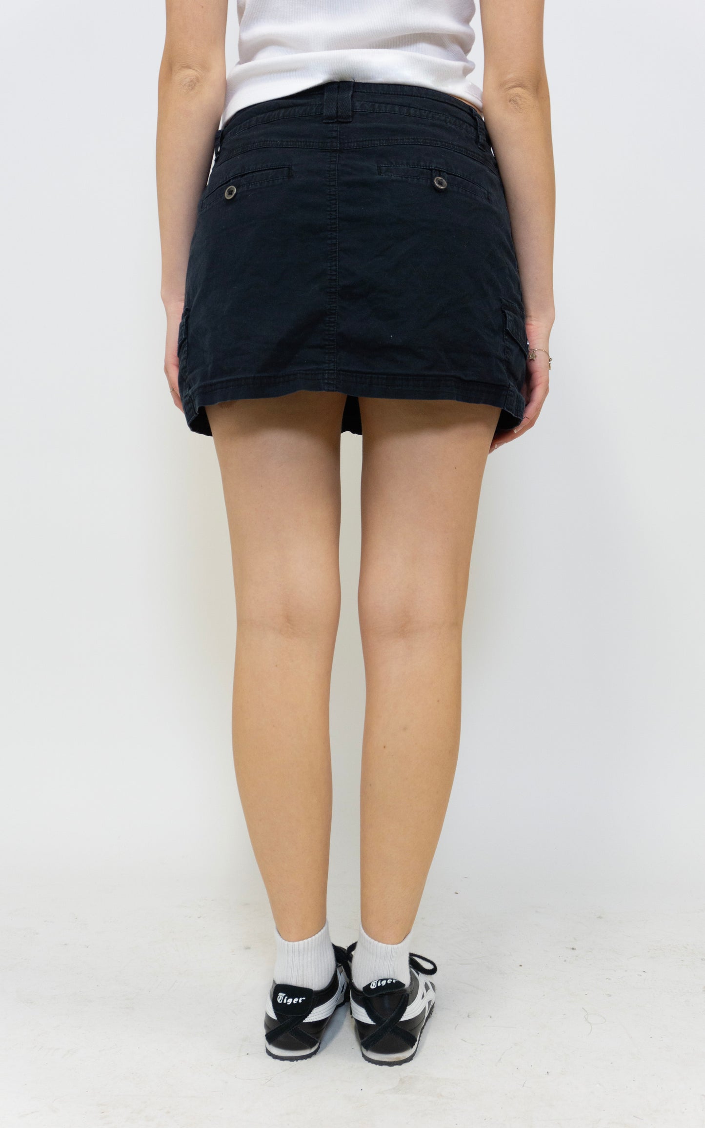 Black Cargo Skirt