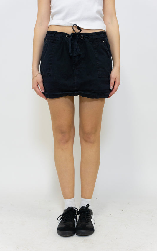 Black Cargo Skirt