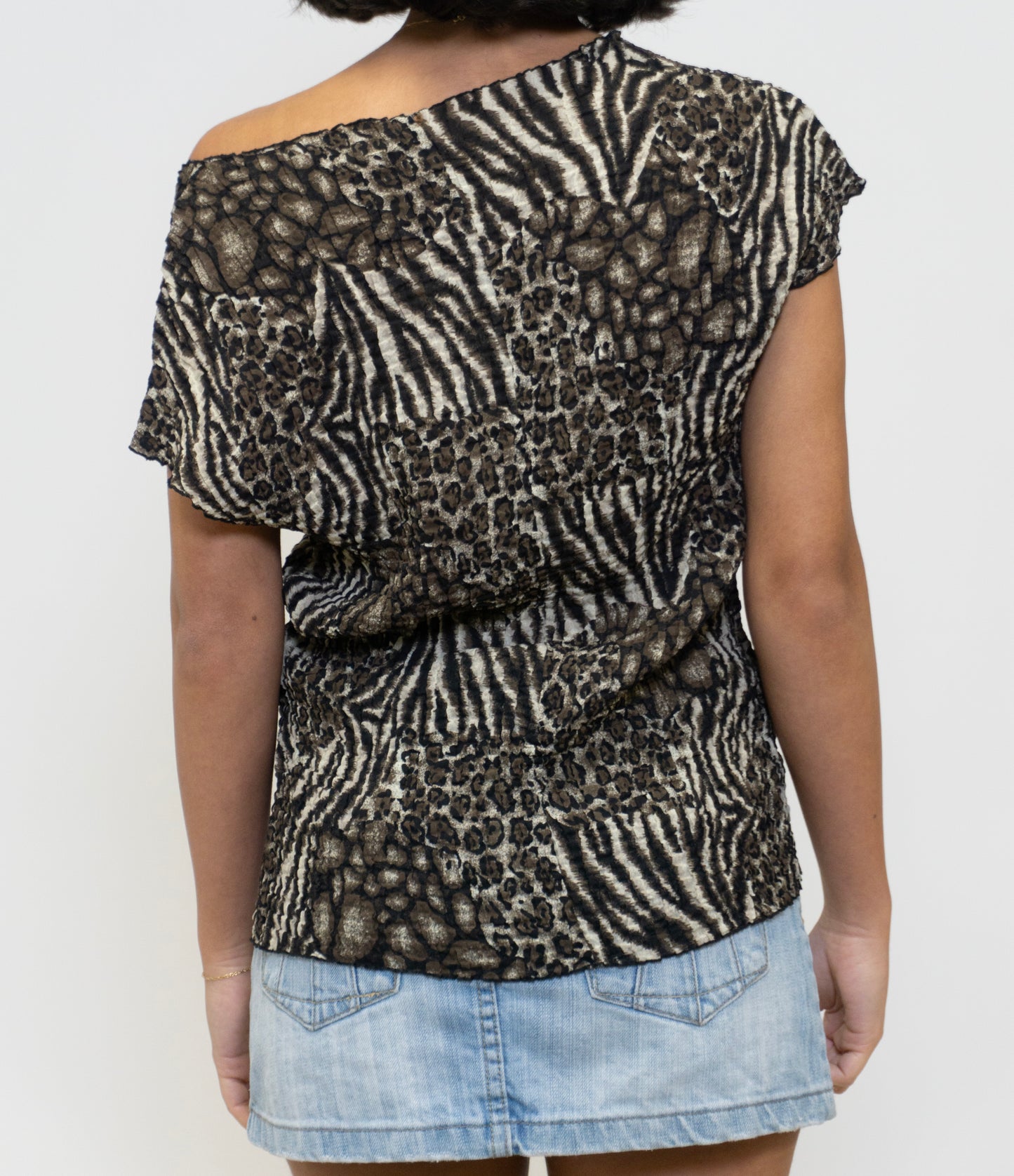 Animal Print Chiffon Top