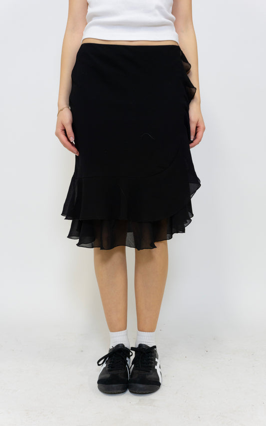 Black Ruffles Skirt