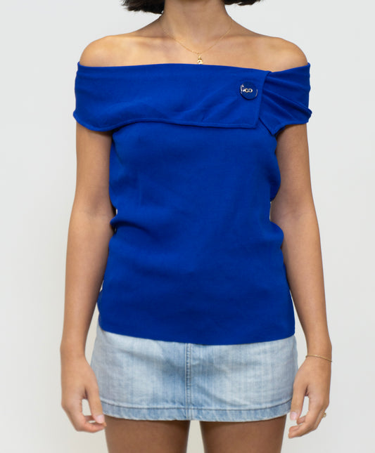 Royal Blue Off The Shoulder