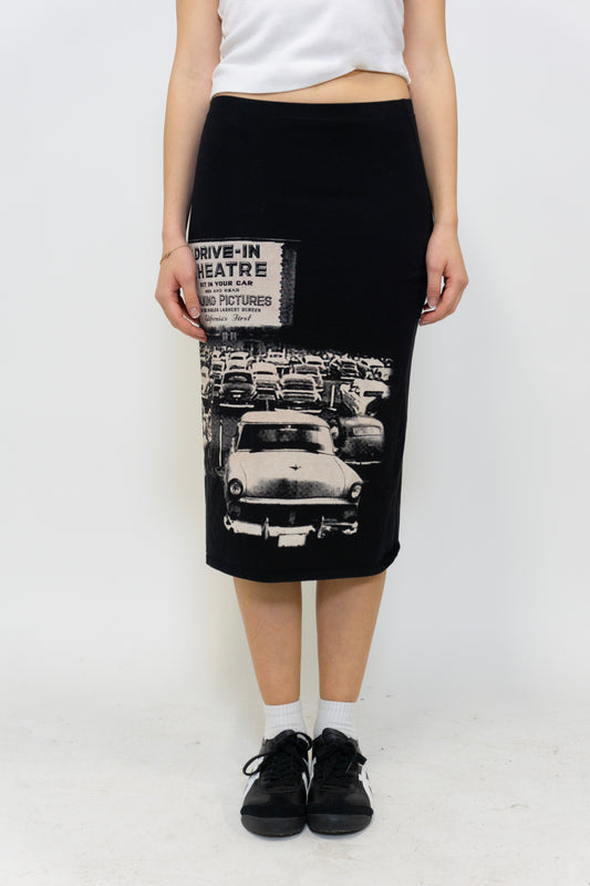 Graphic Black Skirt
