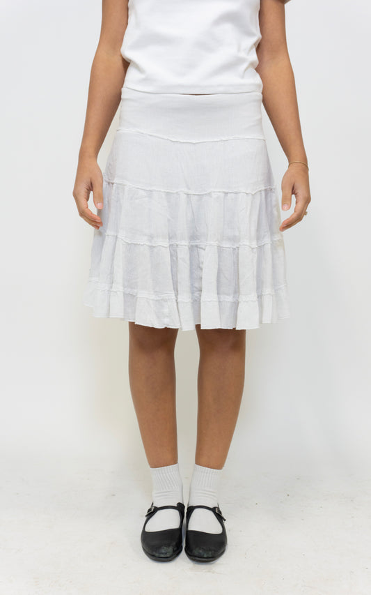 White Ruffled Skirt