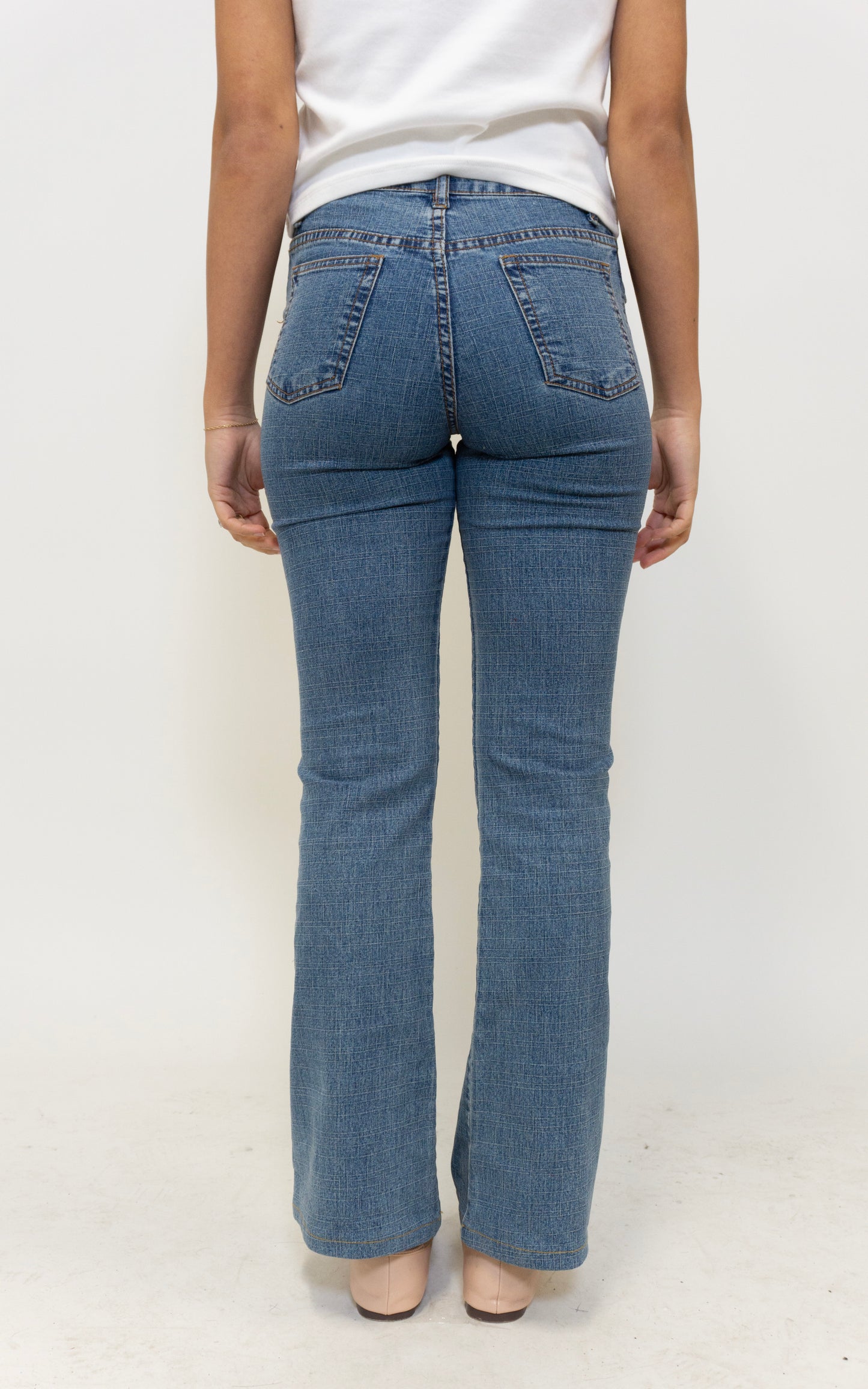 Belted Low Rise Jeans