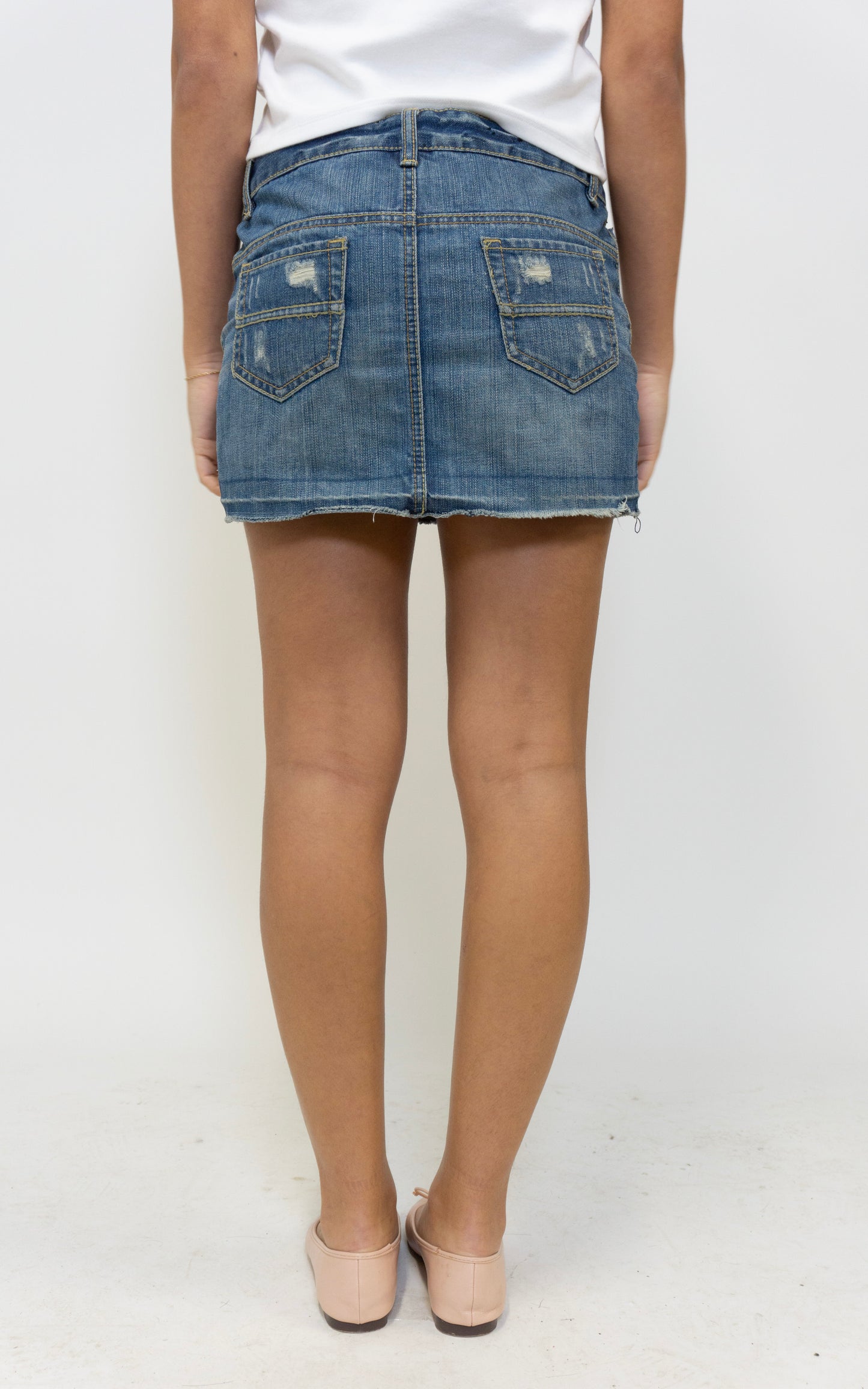 Dark Blue Mini Jeans Skirt