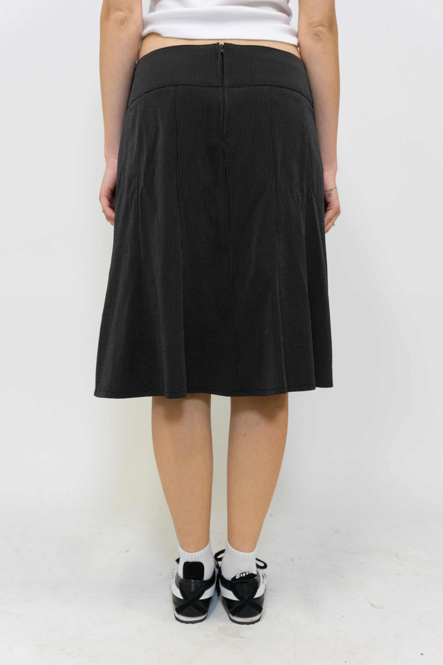 Dark Grey Belt Skirt