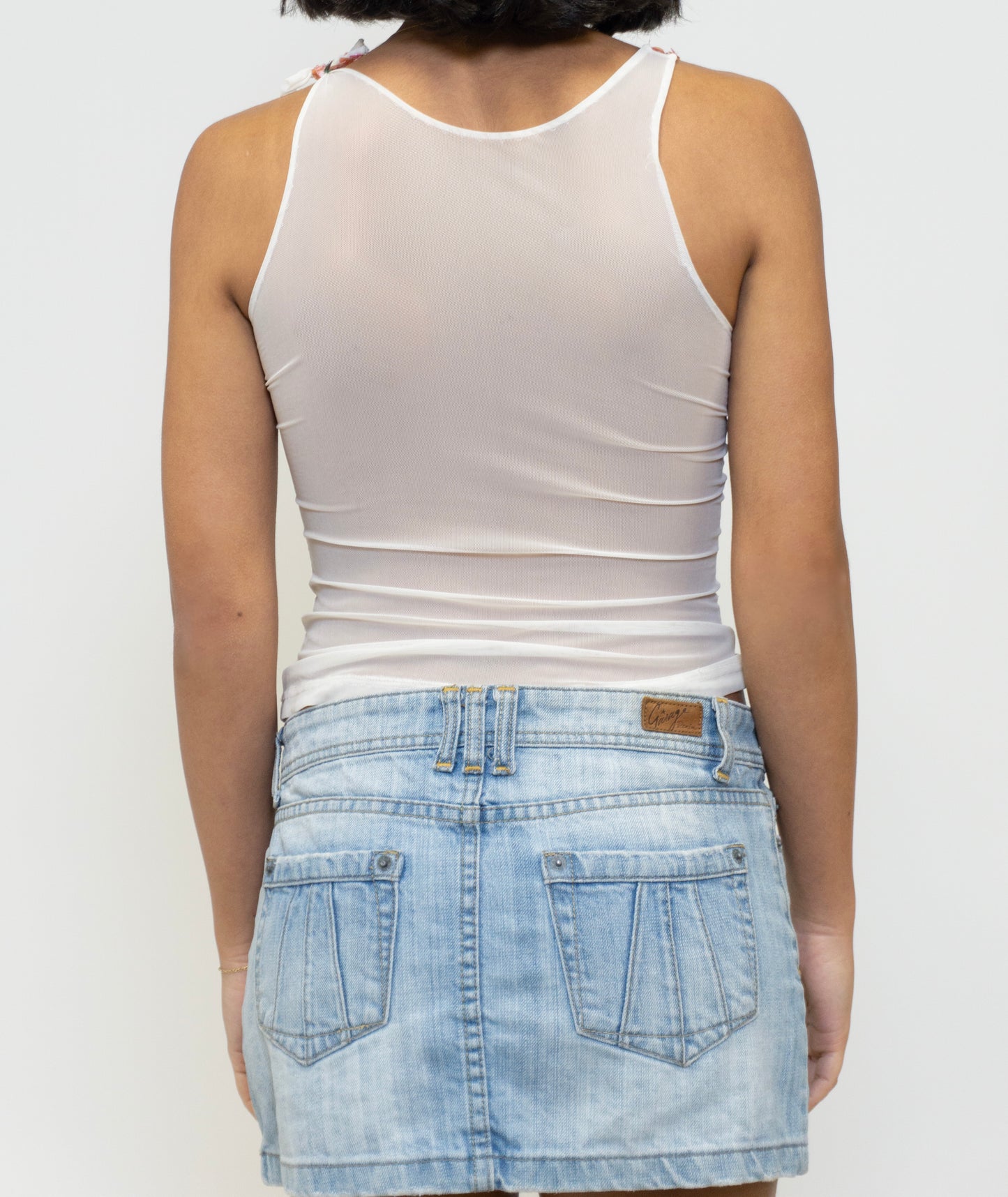 Butterfly Sequin See Through Top