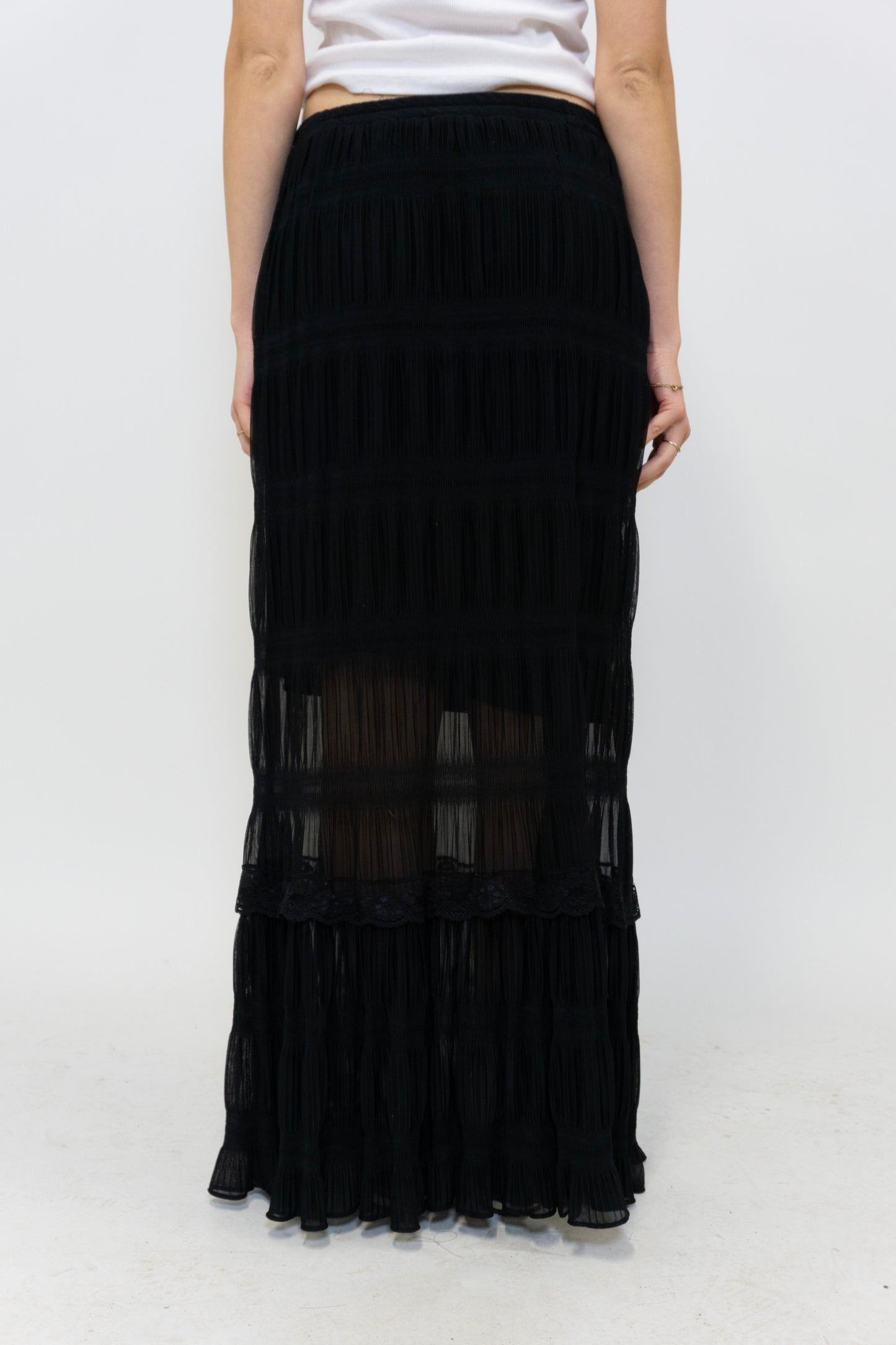 Black Lace Maxi Skirt