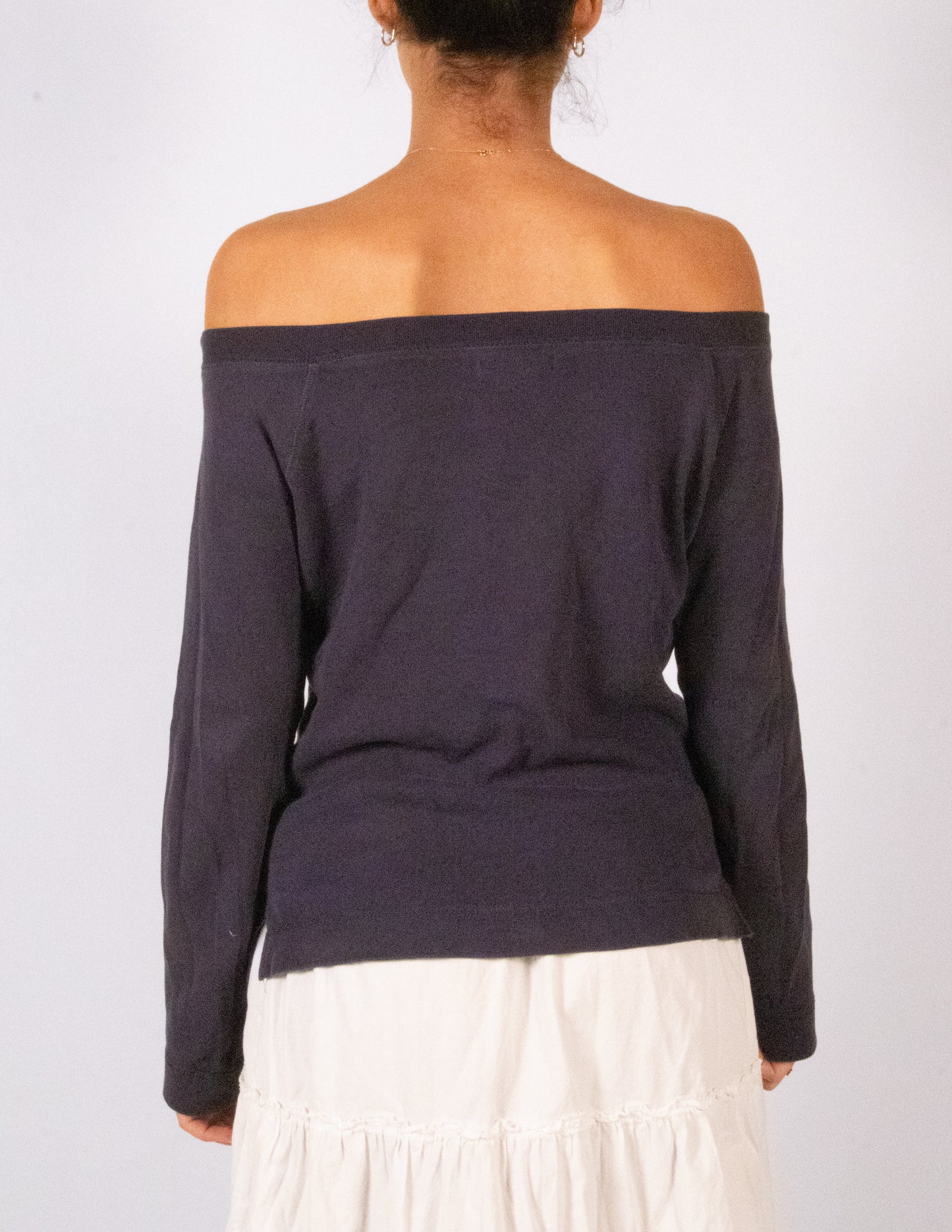 Navy Blue Off the shoulder