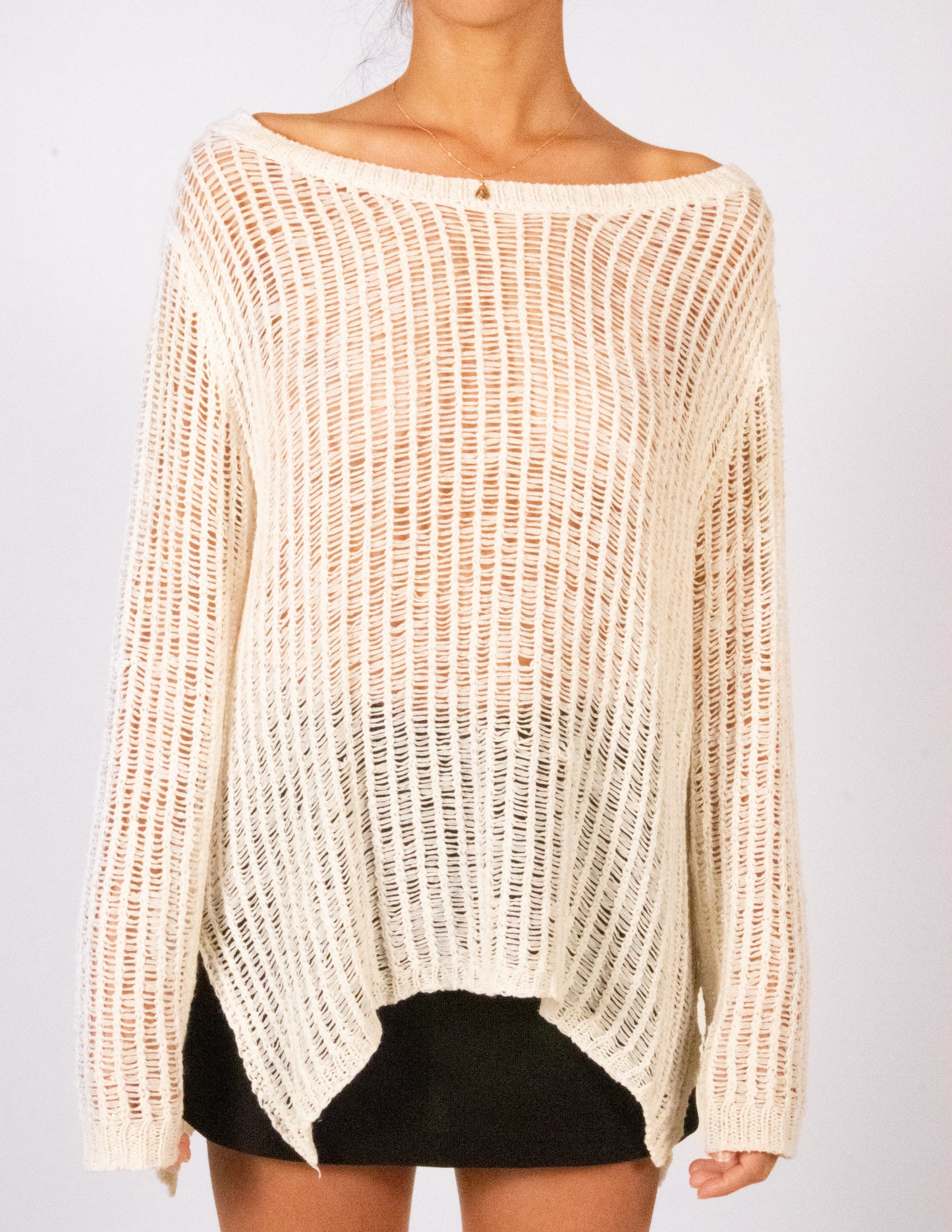 Knitted Mesh Sweater