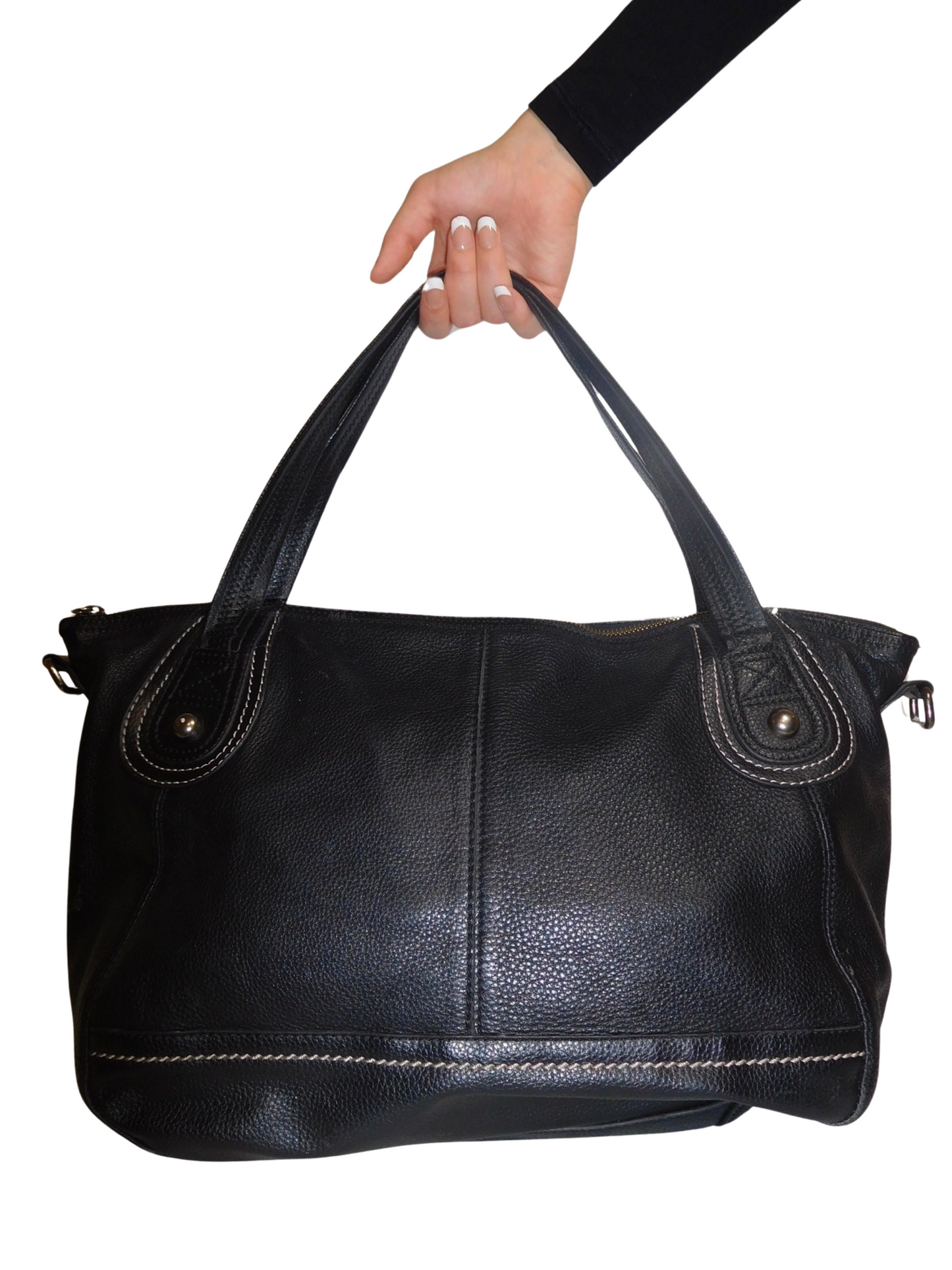 Large Black Leather Bag