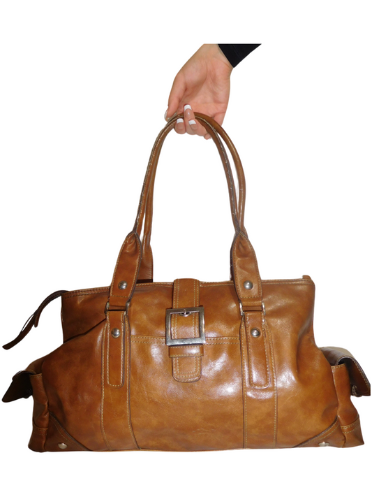 Light Brown Faux Leather Purse