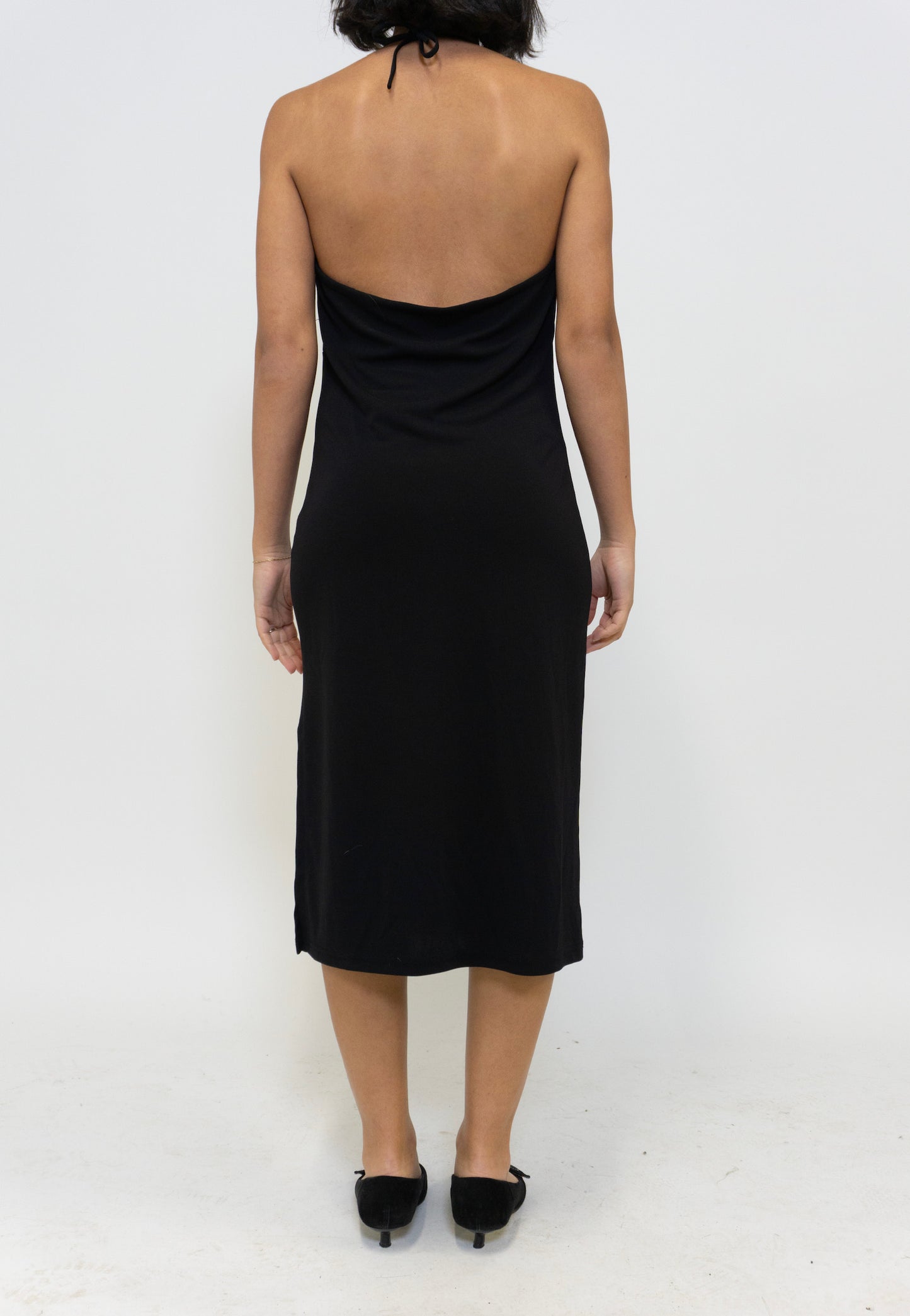 Black Open Back Dress