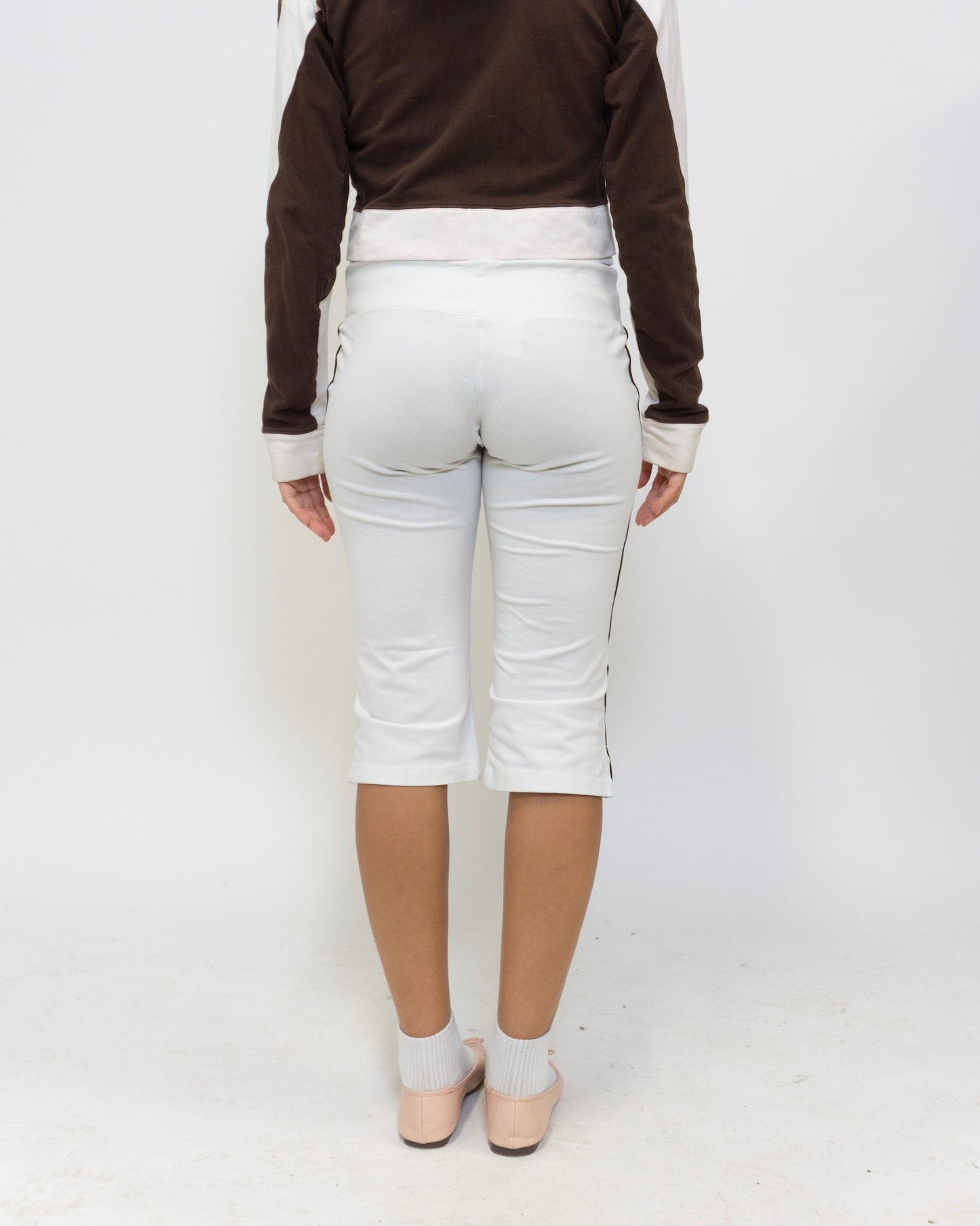 White Brown Capri