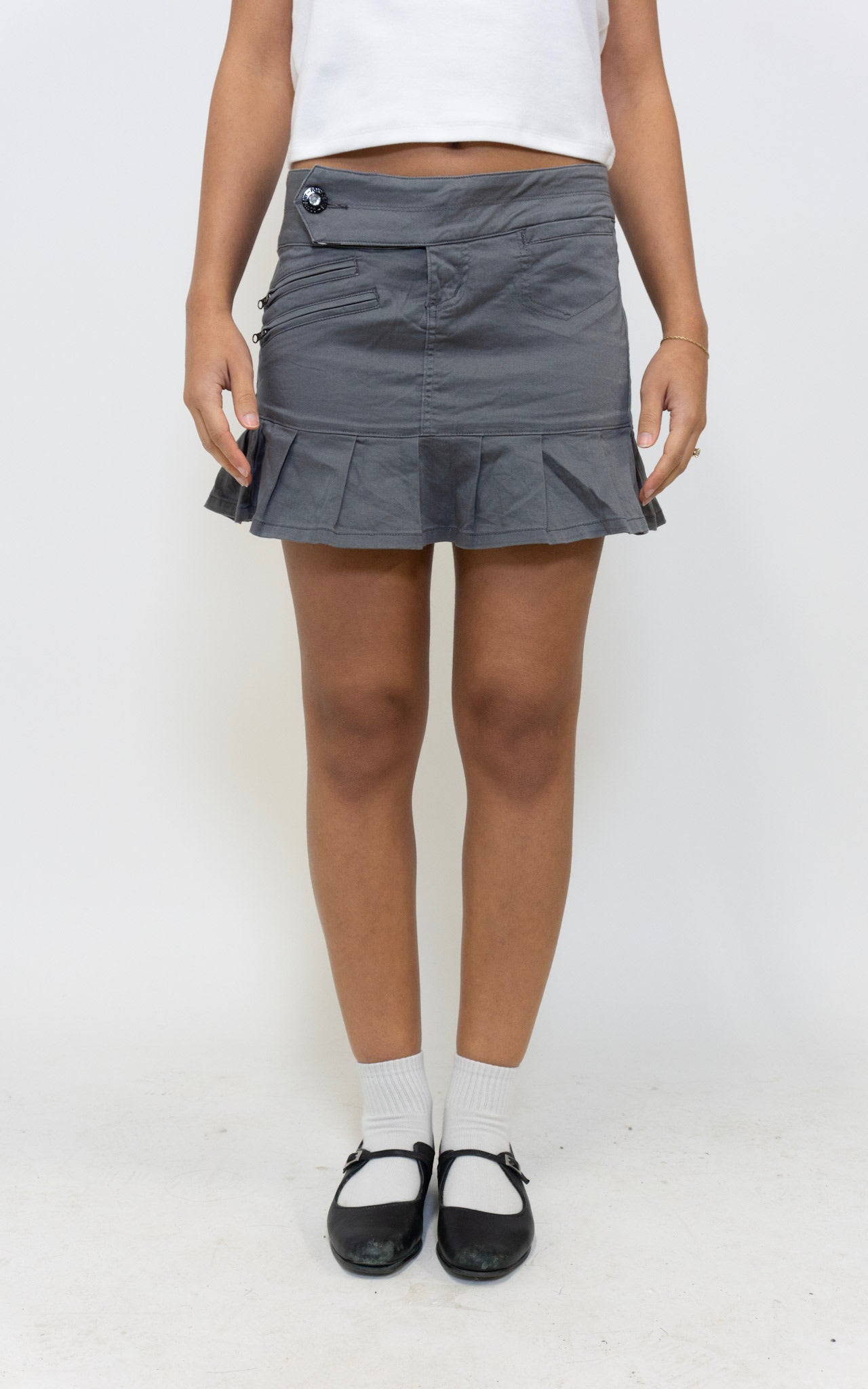 Gray Mini Skirt