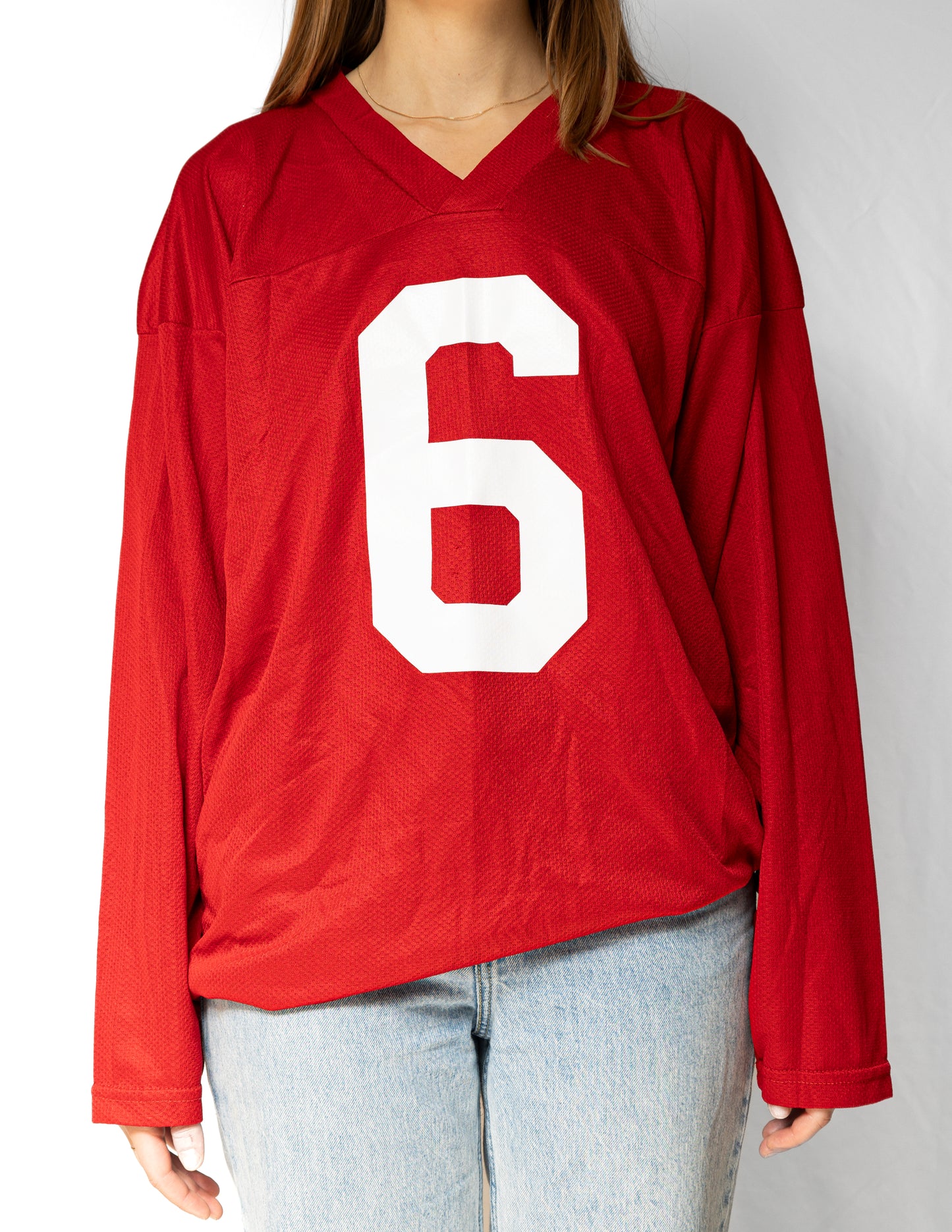 Red Oversized Jersey