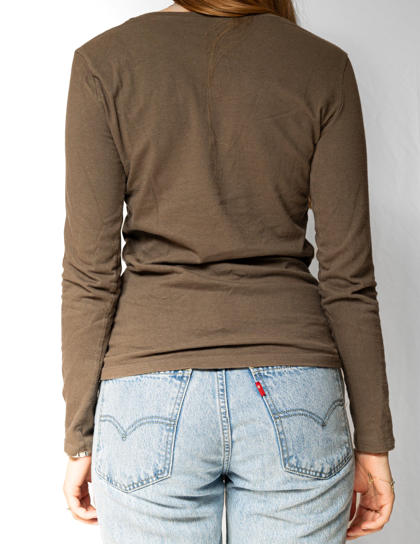 Light Brown Graphic Long Sleeve