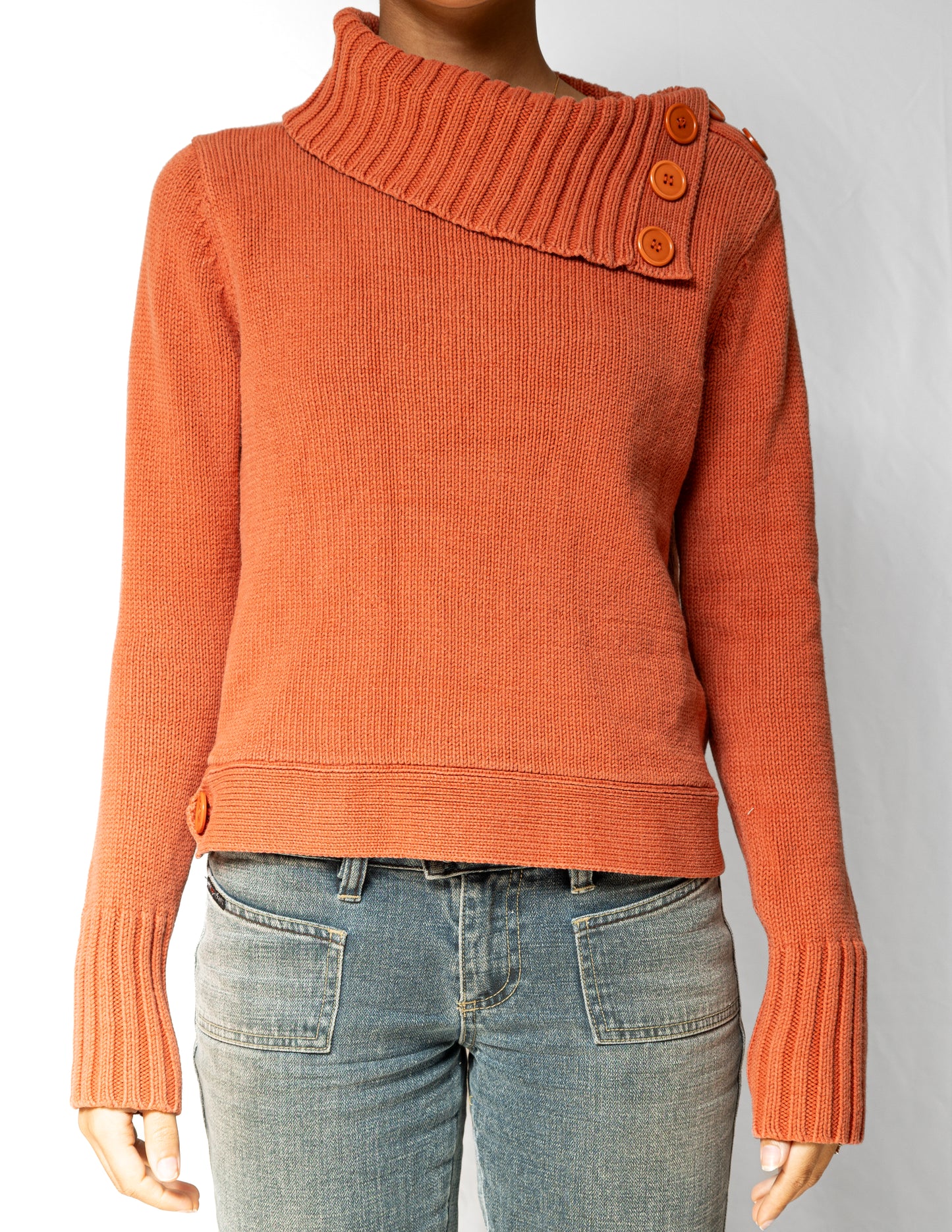 Orange Asymmetrical Sweater