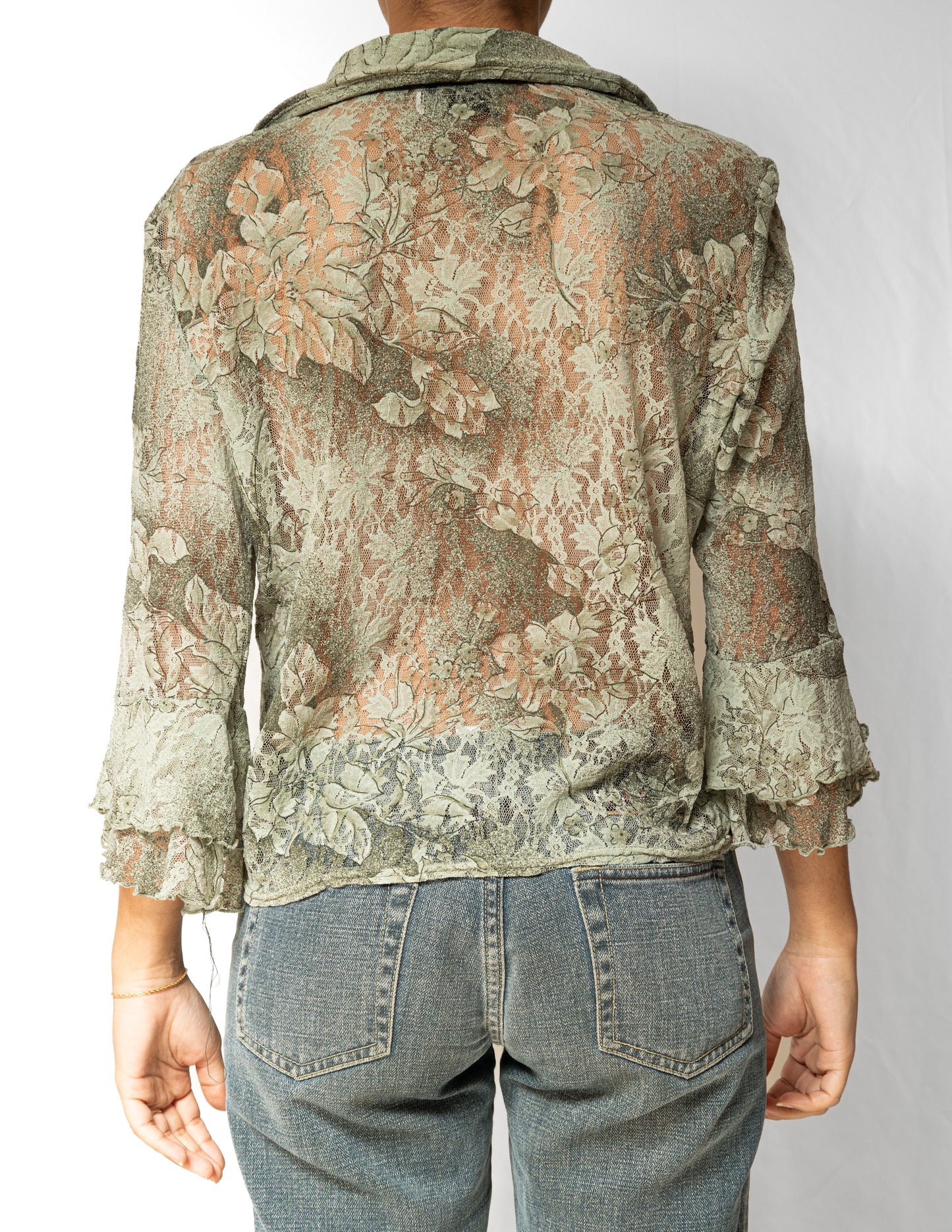 Green Lace Blouse