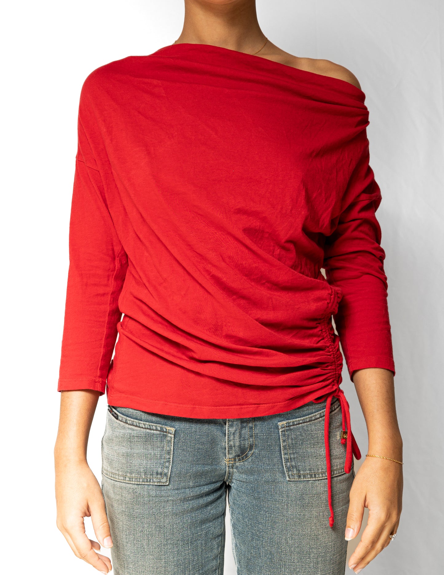 Loose Neck Red Top