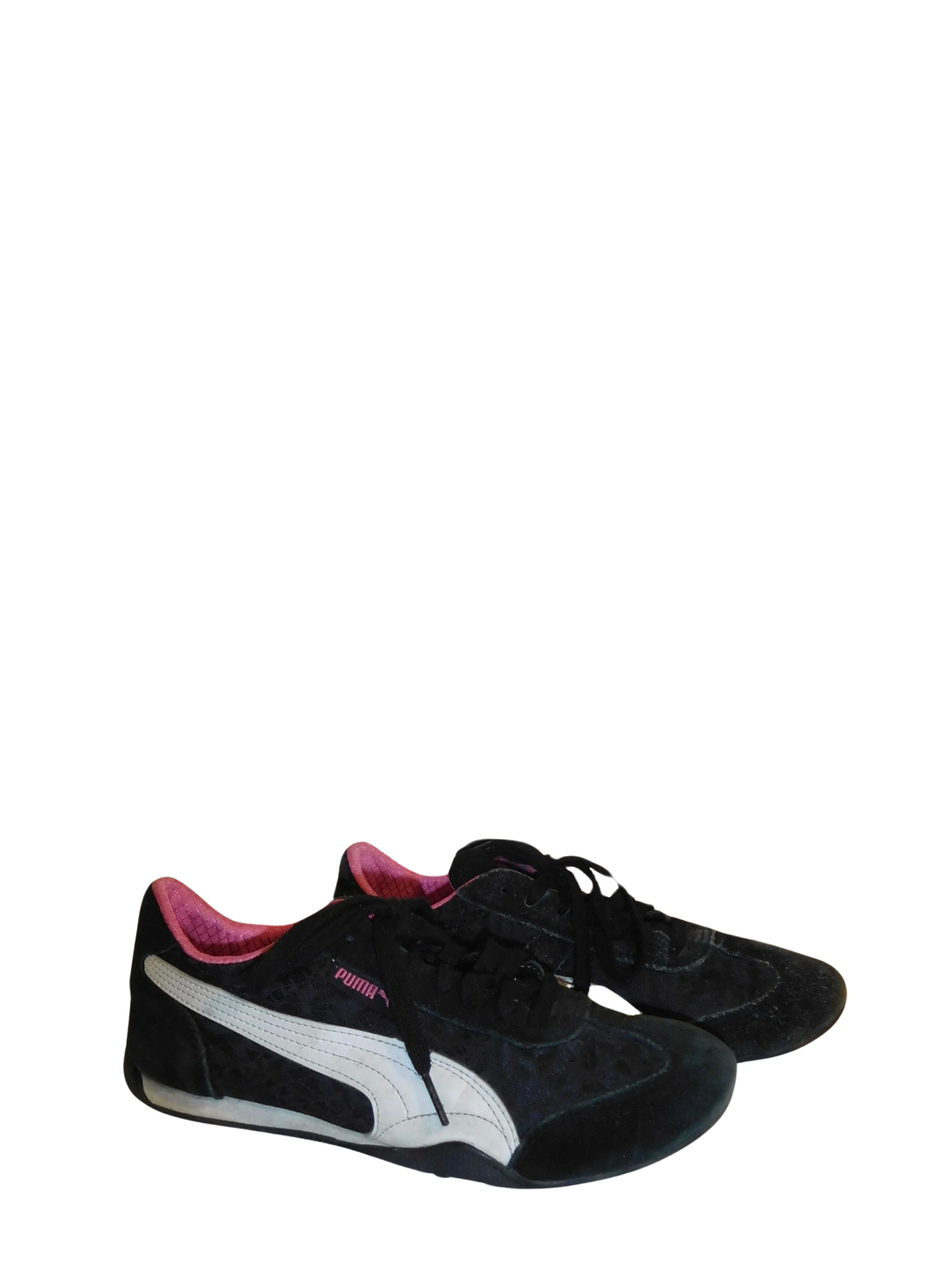 Black and Pink Puma Sneakers