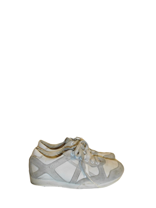 White and Grey Diesel Shoes