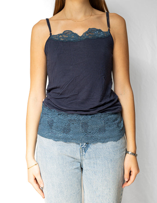 Navy Blue Laced Cami