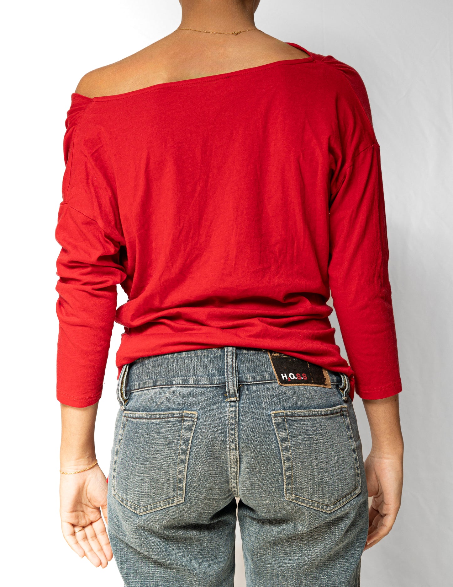 Loose Neck Red Top